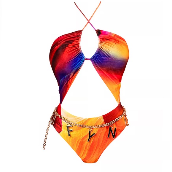 ✨B FYNE SWIM SUNSET CUT OUR ONE PIECE L ✨ | ABSOLUTE STEAL BRAND NEW | - Picture 1 of 3